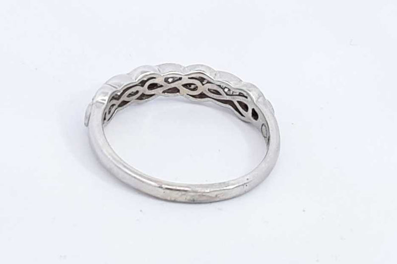 Approx. 0.2ctw Diamond Ring In 14k White Gold 4.1 Grams Size 11.75 Eb0724oxzdu