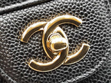 Chanel Jumbo Double Flap Bag In Black Quilted Caviar Leather Fw0725prxzdu