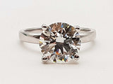 3.05 Carat Round Lab Grown Diamond 10k White Gold 4.1g Ring Size 7 Do1125rxzde