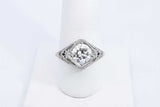 Approx. 1.77ctw Center Round Diamond Ring In Platinum 5.2g Size 9 Eb0824orxzsa