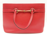 Gucci 319795 Horsebit Red Leather Tote Bag Do10250xzde