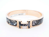 Hermès Clic H Sous Un Battement D'ailes Enamel Bracelet 6.5 Inch Fw1025orzdu