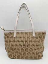 Michael Kors Cream Logo Tote Beige / Tan Handbag Aa0326ozsa