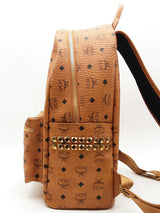 Mcm Stark Side Studs Backpack In Viestos Cognac Eb0924oxzsa