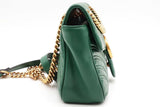Gucci Gg Marmont Quilted Emerald Green Leather Shoulder Bag Eb0826cxzsa
