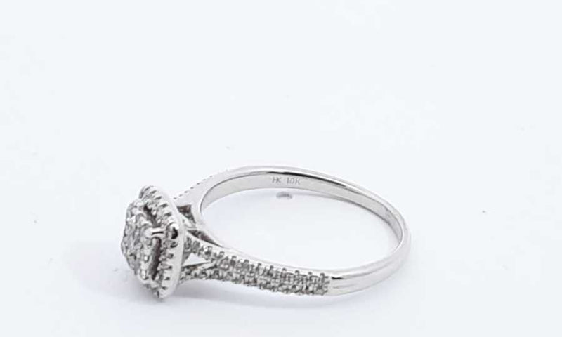 10k White Gold Diamond Ring 0.84ctw Size 7, 2.7 Grams Ebopxdu 144030007051