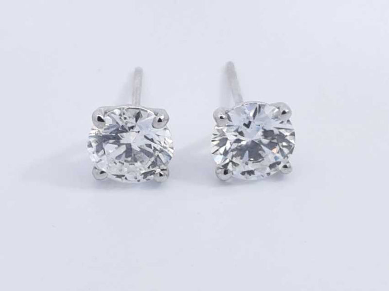 2.16ctw Lab Grown Diamond Stud Earrings In 14k White Gold 1.1 Grams Sd0723srxsa