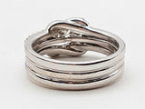0.55 Cttw Natural Diamonds 14k White Gold 6.8g Ring Size 7 Do0726rixde