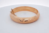 14k Yellow Gold Engraved Hinged Bangle Bracelet 22.1 Grams Eb0626oxxzdu