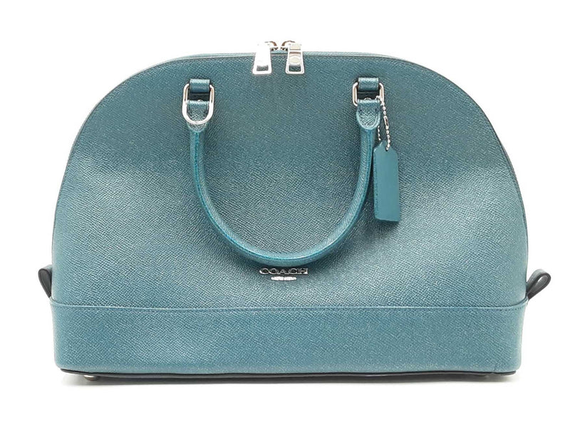 Coach Sierra Satchel In Glitter Teal Crossgrain Leather Fw0925rxdu