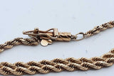 14k Yellow Gold Rope Chain Necklace 5.8 Grams 16.5 Inch Eb0826worde