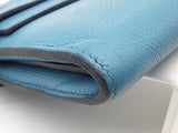 Hermes Kelly Teal Blue Epsom Wallet Do0826lxzxde