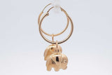 18k Yellow Gold Elephant Dangle Hoop Earrings 1.6 Grams Eb0526lorsa