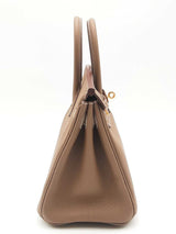 Hermes Birkin 25 Etoupe Togo Leather Eb0126exxzsa