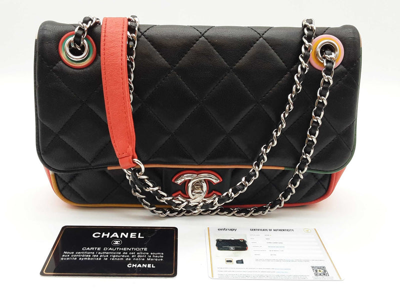 Chanel Cuba Color Flap Black Quilted Leather Shoulder Bag Do0525oxzxde