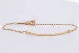 Tiffany & Co. 18k Gold T Smile Bracelet With Diamonds 2.8g 6 Inch Eb0426pxzsa