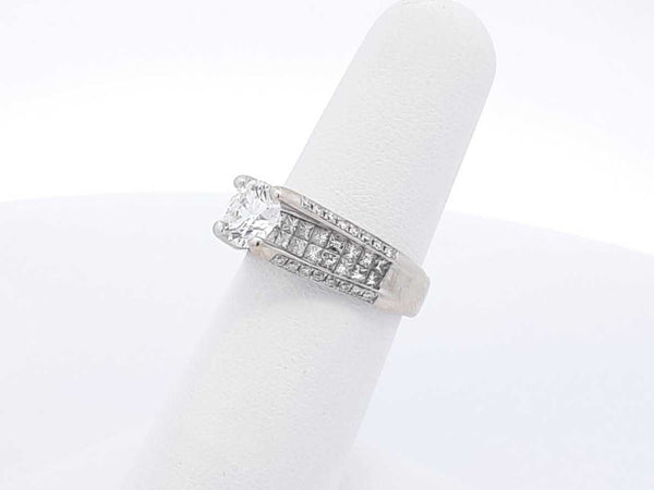 1.56 Cttw Diamond & 18k White Gold Engagement Ring 9 Grams Size 6 Fw0225lixzdu