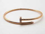 Cartier Juste Un Clou Small 18k Rose Gold Diamond Bangle 16 Do0824oexzde