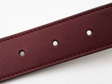 Gucci Interlocking G Horsebit Belt In Burgundy Leather Size 100|40 Fw1225lxzdu