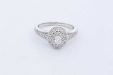 0.14cttw Diamond Ring In 14k White Gold 4.6 Grams Size 7 Eb0526worde