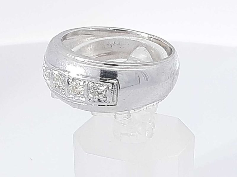 .12 Cttw Diamond 10k White Gold 6.3 Grams Wedding Band Size 7 Aa1025oxzsa