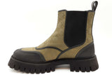 Gucci Green Gg Jacuqard Canvas Ankle Chelsea Boots Size 40 Eb0326lerde