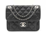 Chanel Mini French Riviera Flap Bag In Black Diamond-quilted Caviar Leather Fw0726lrrxdu