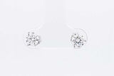 1.0cttw Lab Grown Diamond Stud Earrings In 14k White Gold 0.8 Grams Eb0326orxsa