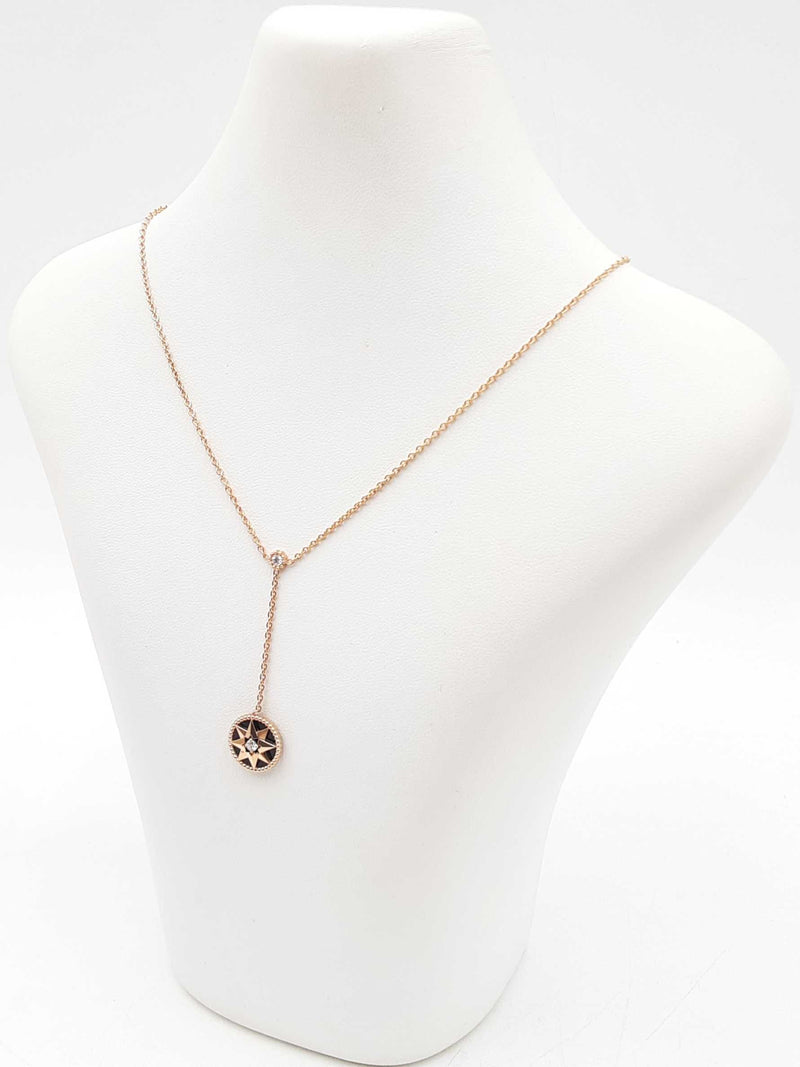 Christian Dior Rose De Vents Necklace In 18k Gold 4.9 Grams 16 Inch Fw0925lxzxdu