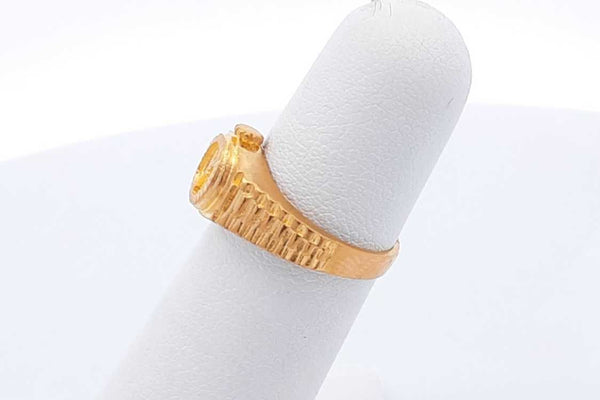 24k Yellow Gold Ring 6.5 Grams Size 5 Eb1024wexsa