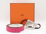Hermès Constance 32mm Reversible Belt & Silver-tone H Buckle Sz85/34 Fw0126sxzdu