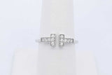 Tiffany & Co. T Diamond Wire 18k White Gold Ring 2.7 Grams Size 7.5 Eb0826cxzde