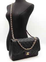 Chanel Jumbo Double Flap Bag In Black Quilted Caviar Leather Fw0725prxzdu
