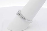 Diamond Criss Cross Heart Ring In 14k White Gold 2.9 Grams Size 7.5 Eb0326lcrsa
