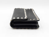 Valentino Garavani Rockstud Flap Wallet With Chain In Black Leather Fw0925pzxdu