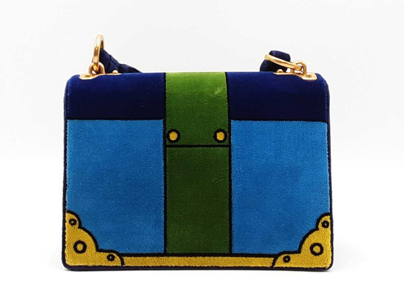 Prada Trompe L'oeil Cahier Crossbody In Multicolor Velvet Fw0625exzmia