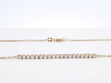 0.93 Cttw Diamond Bar Necklace In 14k Yellow Gold 3.9 Grams 17.5 Inch Fw0626wrxdu