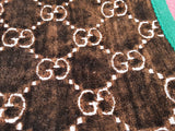 Gucci 537219 Rajah Brown Gg Velvet Web Large Tote Bag Do0425ixzde