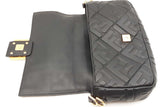 Fendi Black Leather Baguette Shoulder Bag Eb1025cxzdu
