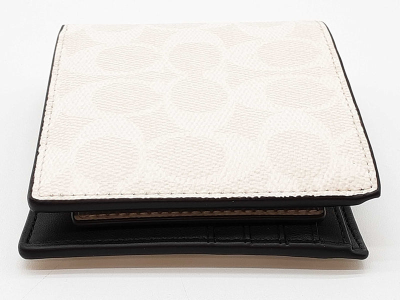 Coach 3 In 1 White Creme Signature Coated Canvas Wallet Do1025wxde