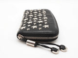 Jimmy Choo Black Leather Filipa Silver Star Stud Wallet Sd0626lzrde