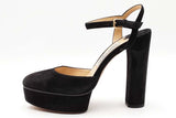 Jimmy Choo Black Velvet Maple Platform Pumps Size 38 Eb1125lxzdu