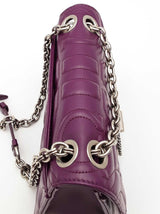 Salvatore Ferragamo Quilted Gancini Purple Leather Crossbody Bag Eb0226orxsa