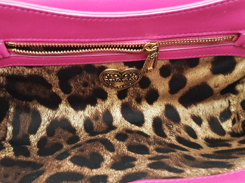 Dolce & Gabbana Devotion Pink Quilted Nappa Leather Shoulder Bag Sd0825izxde