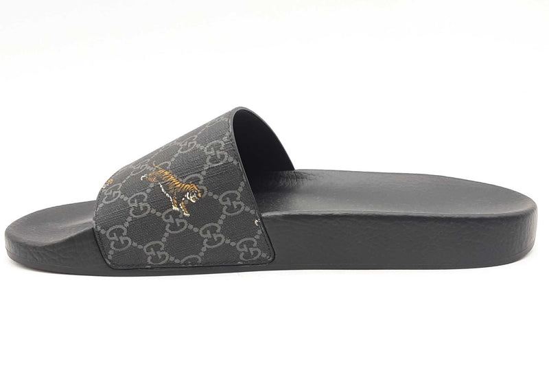 Gucci Gg Supreme Tiger Slide Sandals Size 13 Eb1025lxzsa