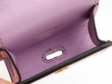 Versace La Mudusa Earbuds Pouch In Pink Leather With Chain Fw0825exdu