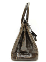 Hermes Birkin 30cm Graphite Gray Crocodile Palladium Handbag Do0925wprxzde