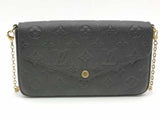Louis Vuitton Pochette Félicie Empreinte Black Handbag Aa0726czxsa