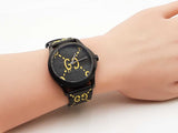 Gucci G-timeless Ghost Black Steel & Rubber 38mm Swiss Quartz Watch Fw0526wrzdu