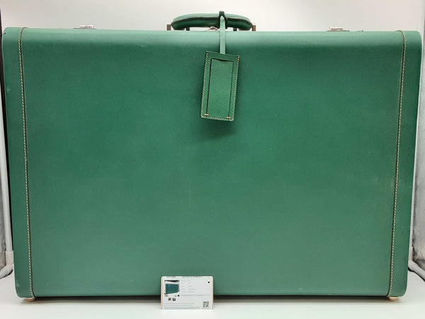 Prada Green Saffiano Leather Trunk Suitcase Do1224cxzde